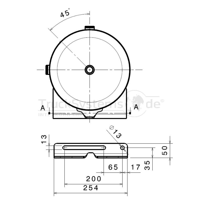 FRAUENTHAL Luftbehälter ø276x1541mm 85l Stahl Kon  - 902021