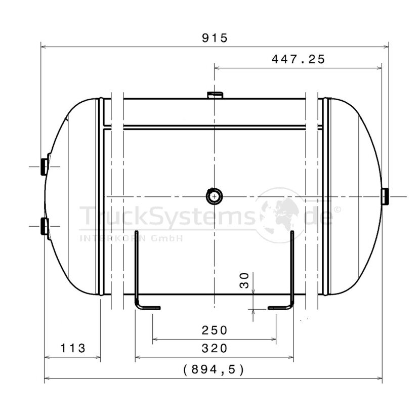 FRAUENTHAL Luftbehälter ø396x915mm 100l Stahl Kon  - 076.519-00A - 4044407326468 - 07651900A