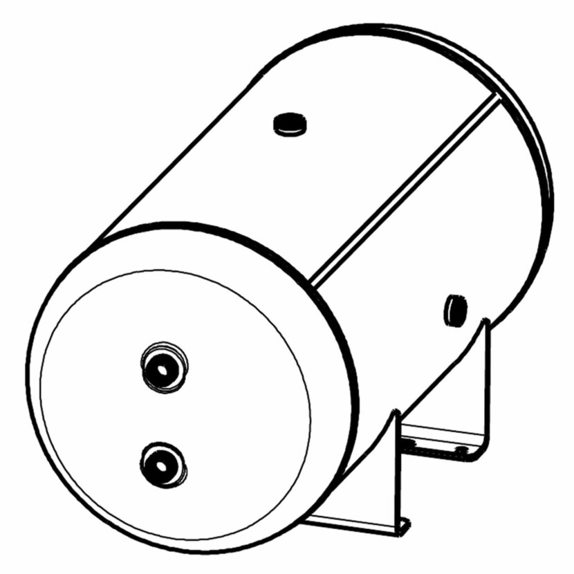 FRAUENTHAL Luftbehälter ø396x915mm 100l Stahl Kon  - 076.519-00A - 4044407326468 - 07651900A
