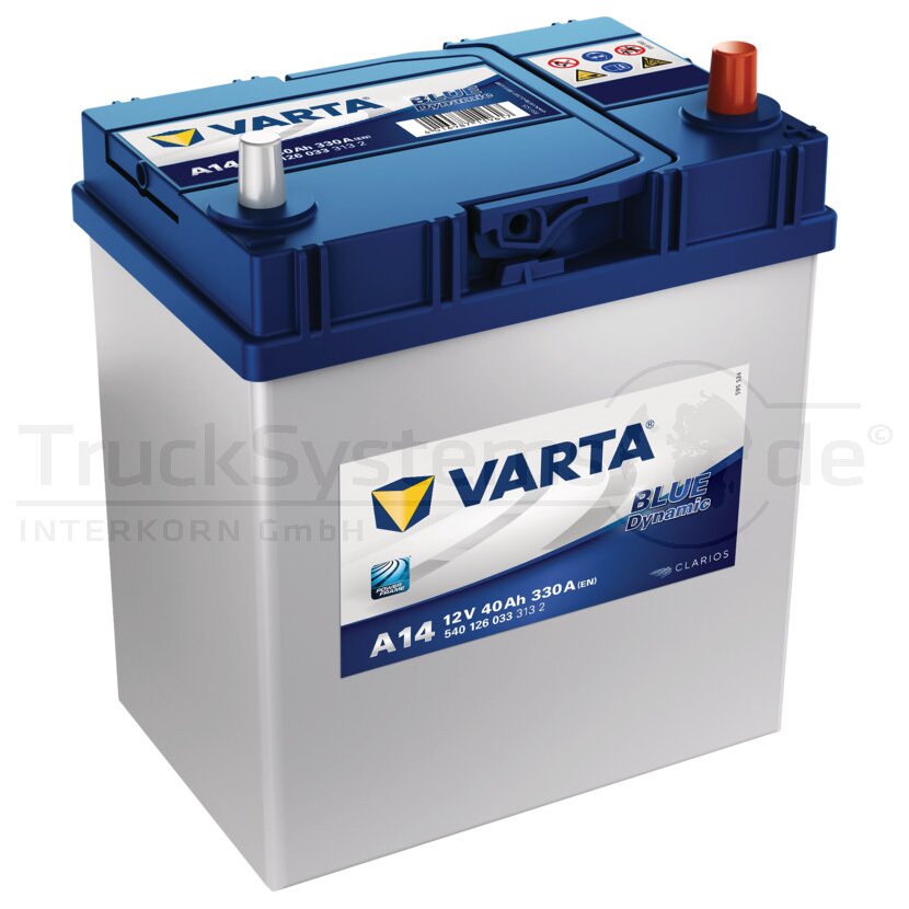 VARTA Batterie 12V 40Ah 5401260333132 BLUE Dynamic 330A - 4016987119617