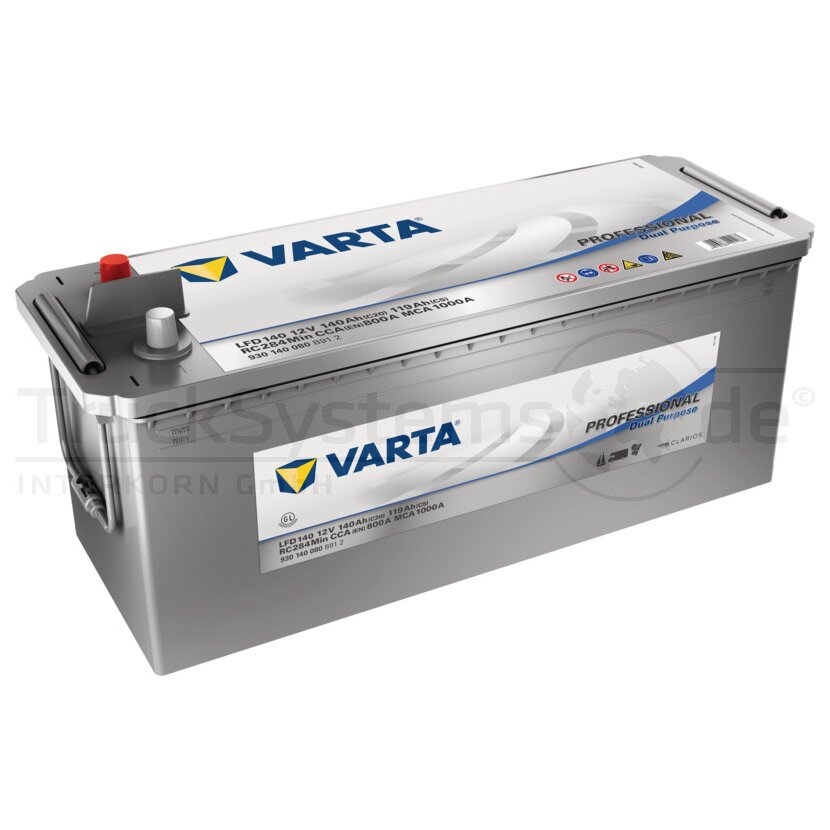 VARTA Starterbatterie 12V 140Ah DC 930140080B912 Professional DC 800A - 4016987141137