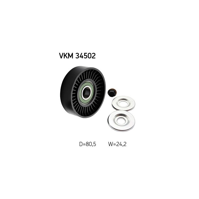 SKF Umlenk-/Führungsrolle, Keilrippenriemen VKM 34502 - VKM34502 für 47 52 960