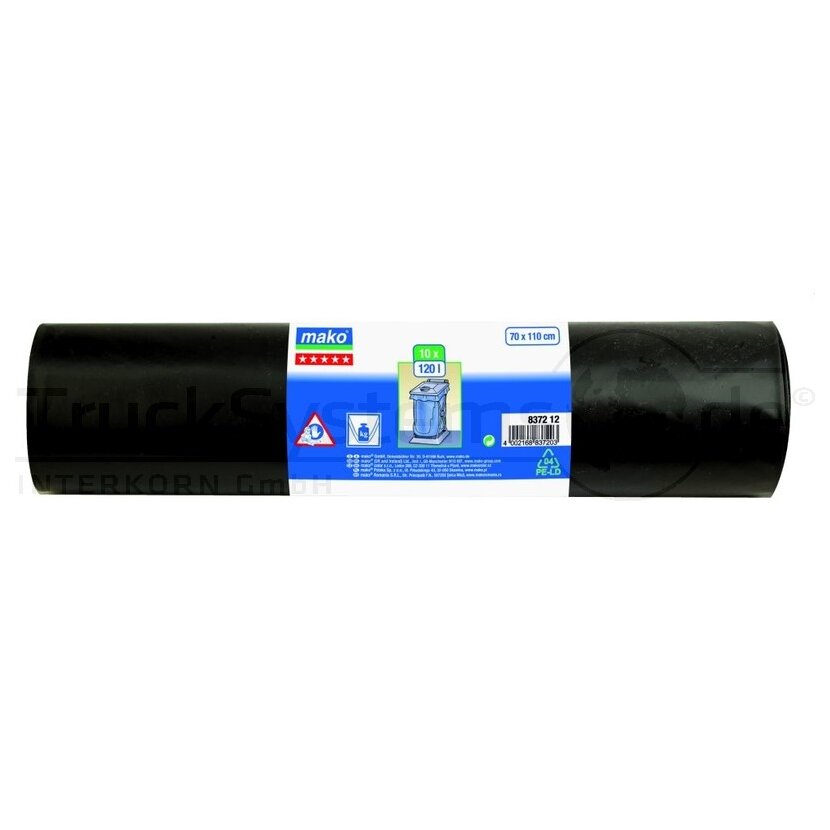 MAKO Müllsäcke 120 L 10 Stück 8372 12  - 4002168837203 - 837212