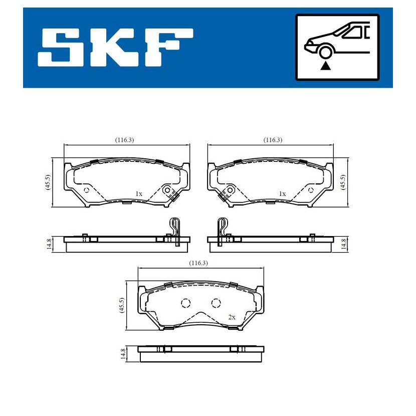 SKF Bremsbelagsatz, Scheibenbremse VKBP 80831 A - VKBP80831A für 55200-65D00