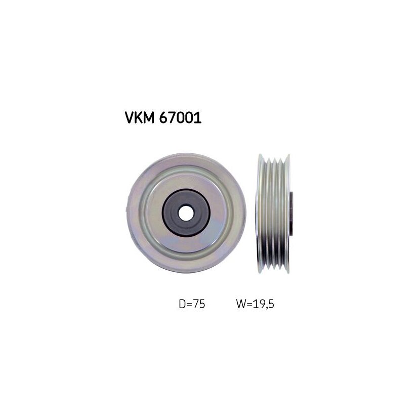 SKF Umlenk-/Führungsrolle, Keilrippenriemen VKM 67001 - VKM67001 für 16630-97402