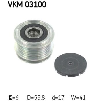 SKF Generatorfreilauf VKM 03100 - VKM03100 für 021...