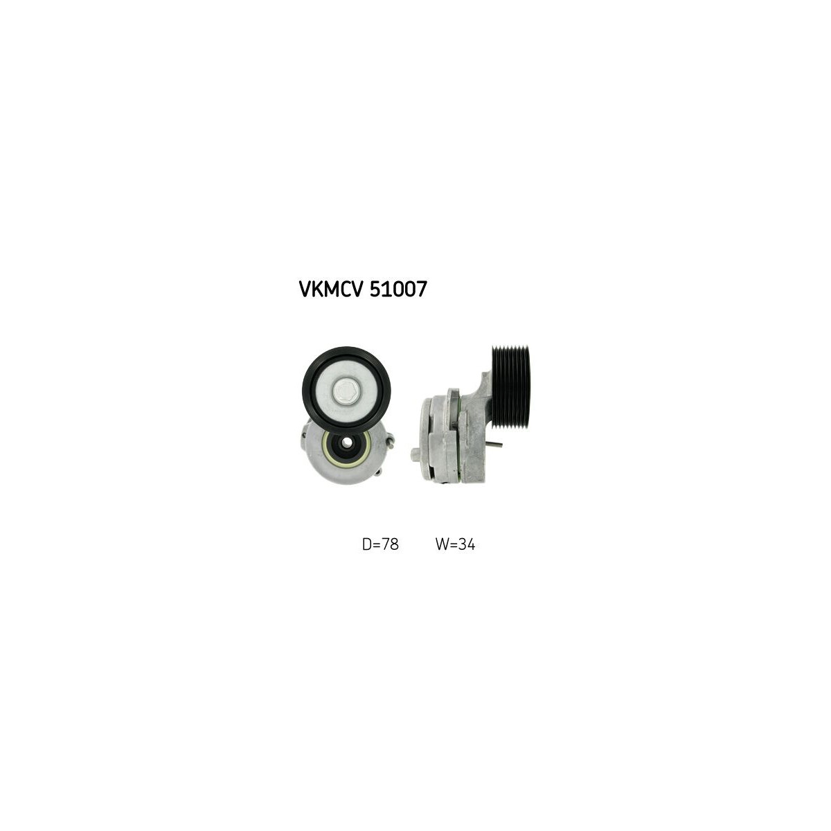 SKF Riemenspanner, Keilrippenriemen VKMCV 51007 - VKMCV51007 für 457 200 01 70