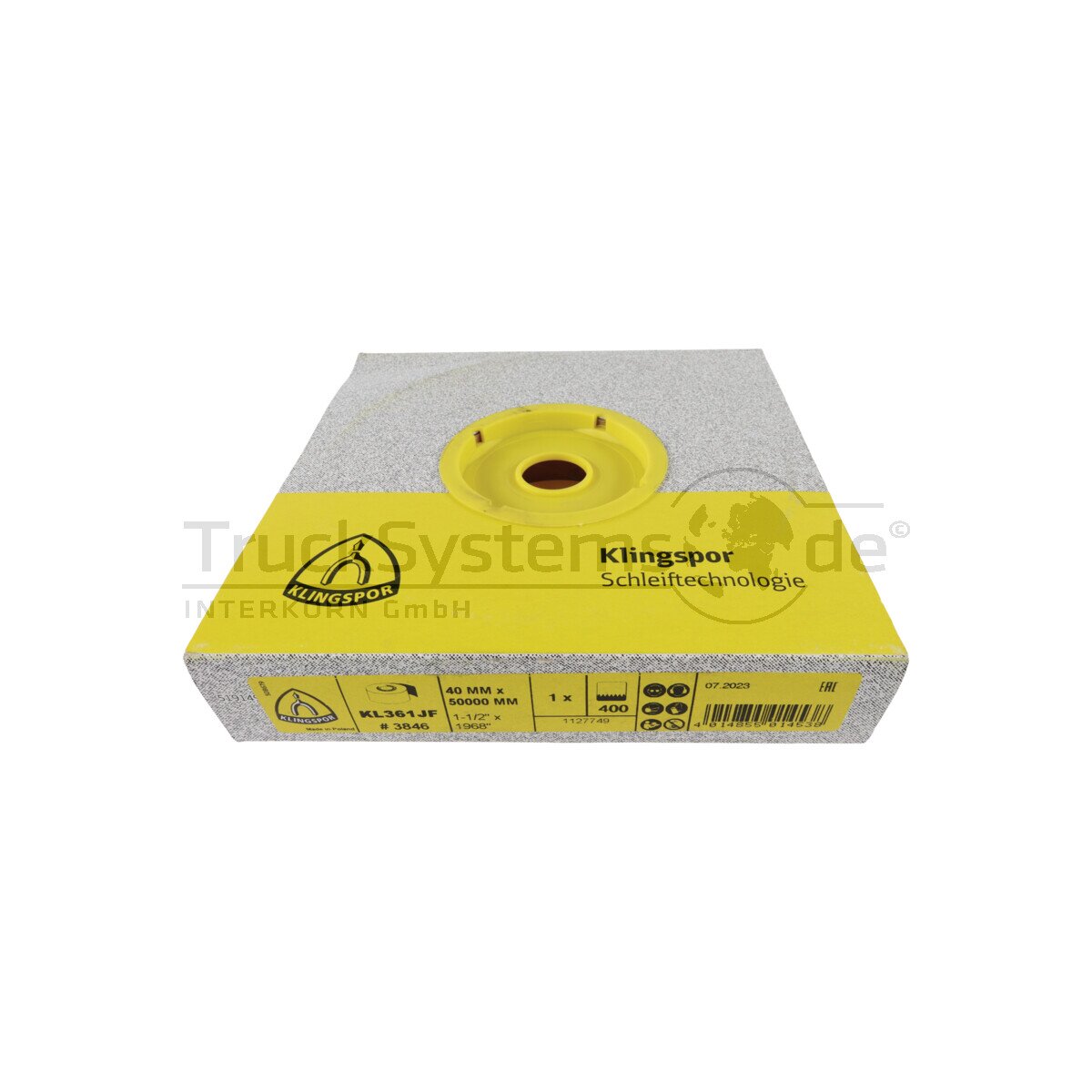 KLINGSPOR Sparrolle 40mmx50m K 400 Schmirgelleinen - 3846 - 4014855014538