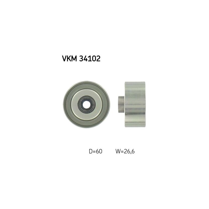 SKF Umlenk-/Führungsrolle, Keilrippenriemen VKM 34102 - VKM34102 für 1308227
