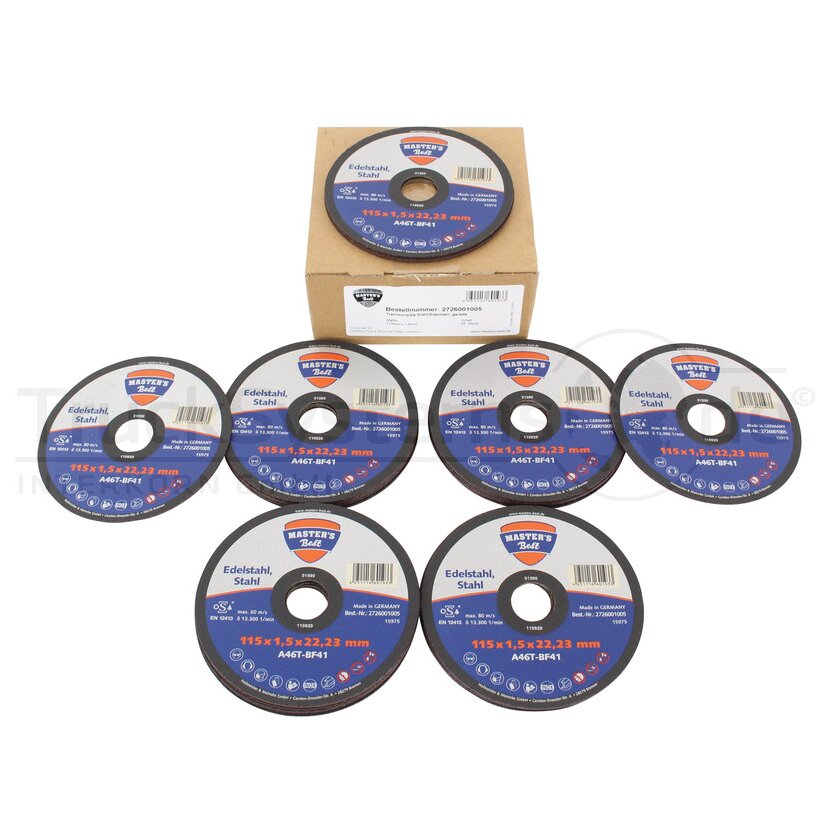 Trennscheibe VA/ST gerade Durchmesser115x1 5 VPE25  - 210357 - 207436
