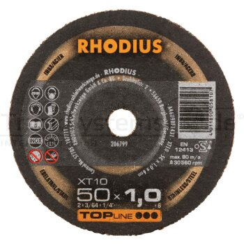 RHODIUS Trennscheibe XT10 50x1 0x6 0mm  - 206799