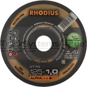 RHODIUS Trennscheiben Extradünne Edelstahl 125x1...