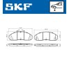 SKF Bremsbelagsatz, Scheibenbremse VKBP 80526 - VKBP80526 für 5001 834 527