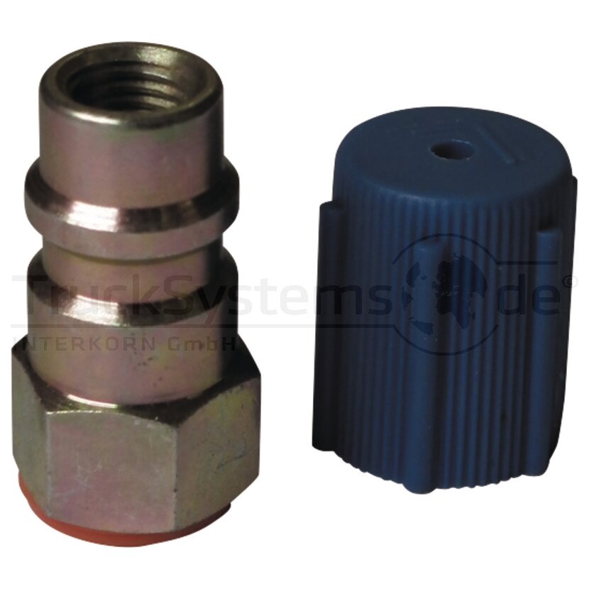 CGS RETROFIT FITTING Niederdruck mit Ventilkern und Eindrücker 1/4´´R-134A  - RF345 MESSING - RF345MESSING