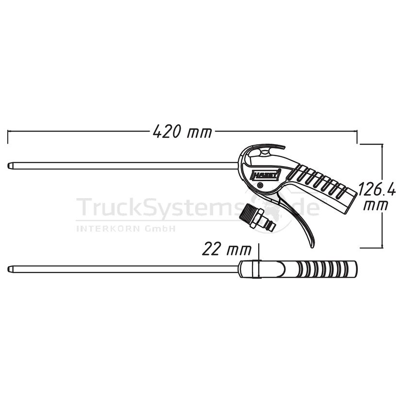 HAZET Ausblaspistole 300 mm 9040P-2  - 9040P2