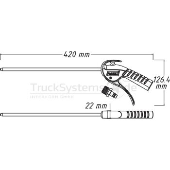 HAZET Ausblaspistole 300 mm 9040P-2  - 9040P2