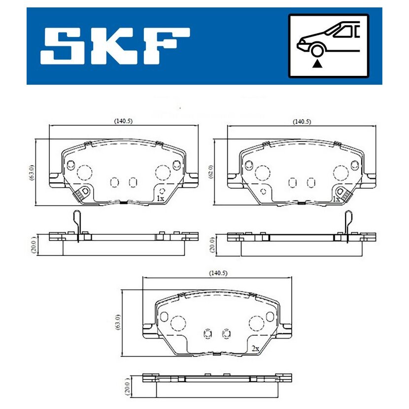 SKF Bremsbelagsatz, Scheibenbremse VKBP 80346 A - VKBP80346A für 52094174