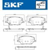SKF Bremsbelagsatz, Scheibenbremse VKBP 80346 A - VKBP80346A für 52094174