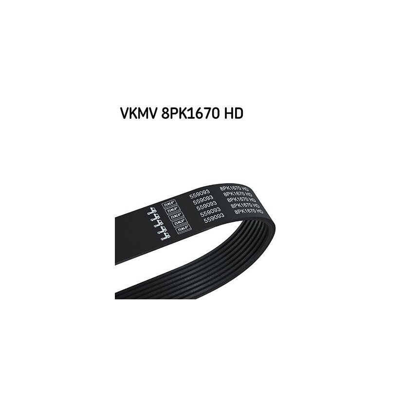 SKF Keilrippenriemen VKMV 8PK1670 HD - VKMV8PK1670HD für 904 997 02 92
