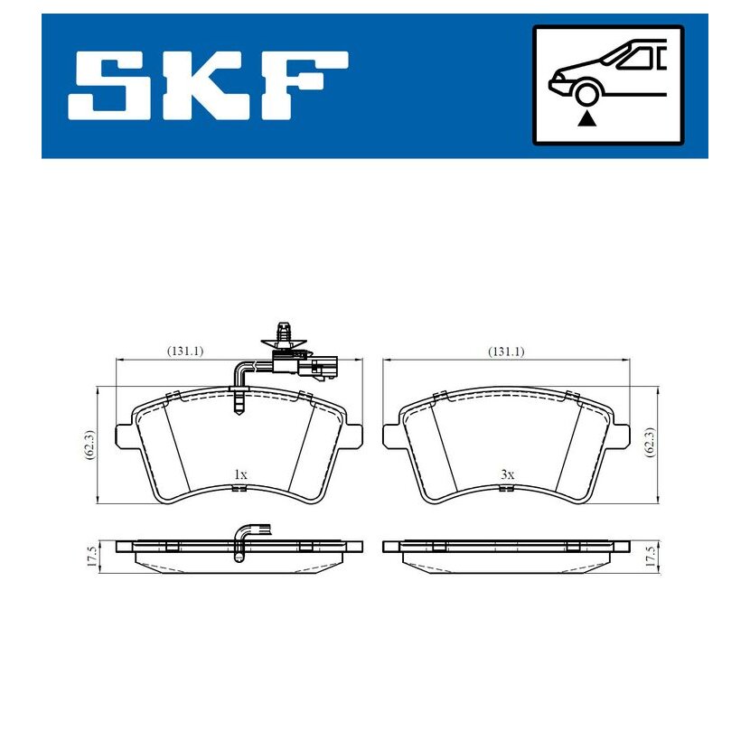 SKF Bremsbelagsatz, Scheibenbremse VKBP 80326 E - VKBP80326E für 4106 056 49R