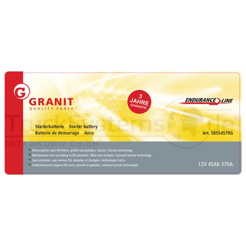 Batterie 12V 45Ah gefuellt - 58554579G