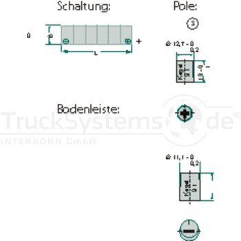 Batterie 12 V 35Ah gefüllt - 58553520G - 4251116603487