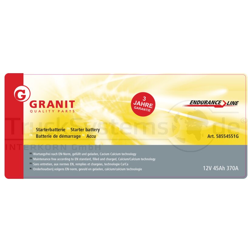 Batterie 12V 45Ah gefuellt - 58554551G