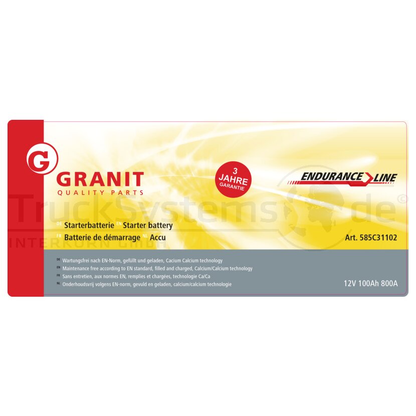 Batterie 12V 100Ah gefüllt - 585C31102