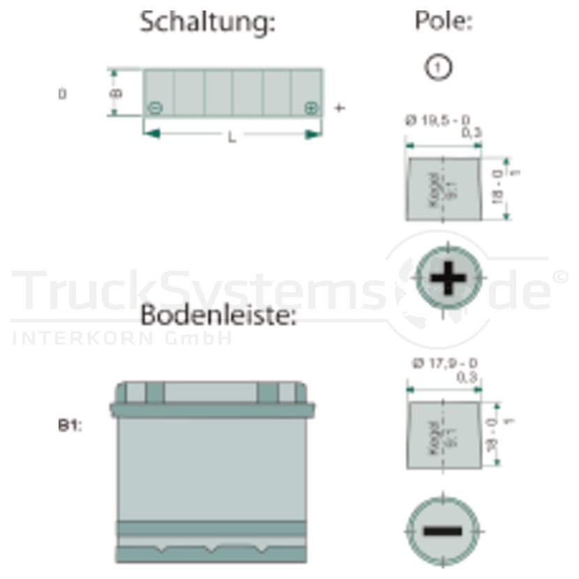 Starterbatterie 12 V 100Ah - 58560032G