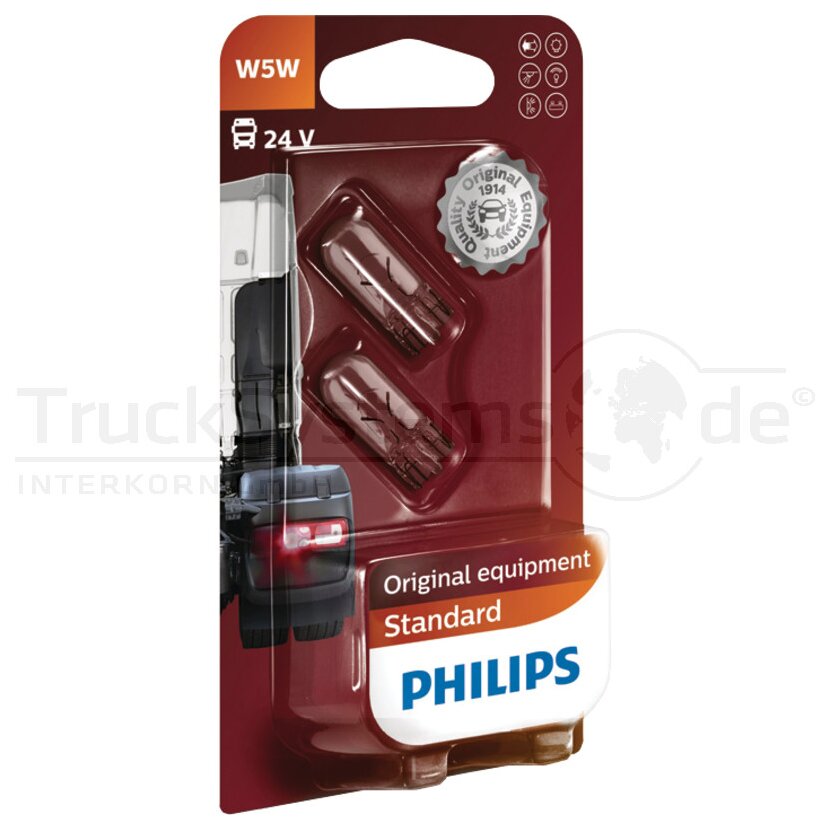 PHILIPS Glassockellampe 24V 5W 13961B2