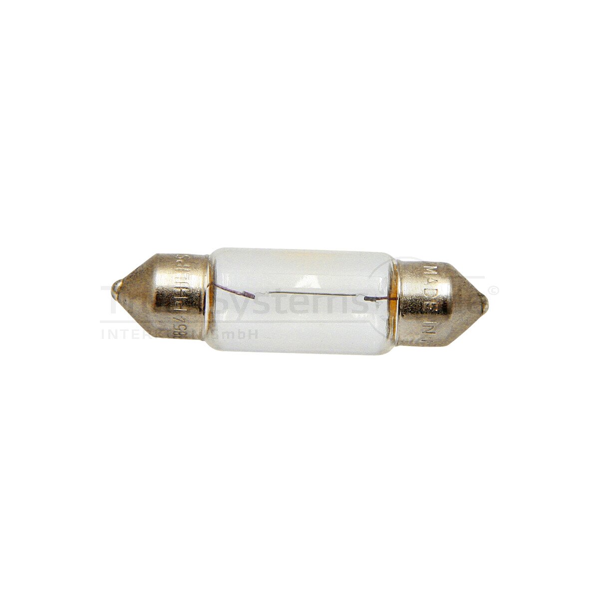 2 X Osra Originalglühbirnen, 41 Soffitte (264), 10 Watt, 12 V, Klar