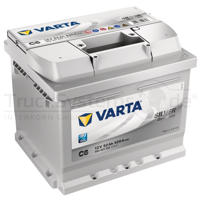 VARTA Batterie 12V 52Ah 5524010523162 SILVER Dynamic 520A - 5524010523162