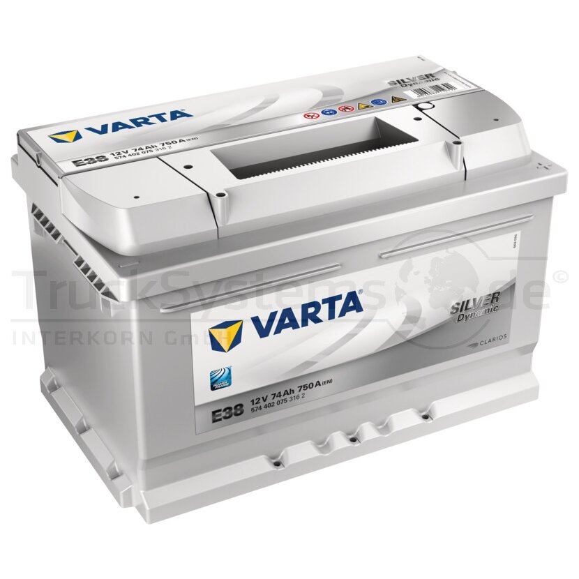 VARTA Starterbatterie 12V 74Ah 5744020753162 SILVER Dynamic 750A - 4016987119792