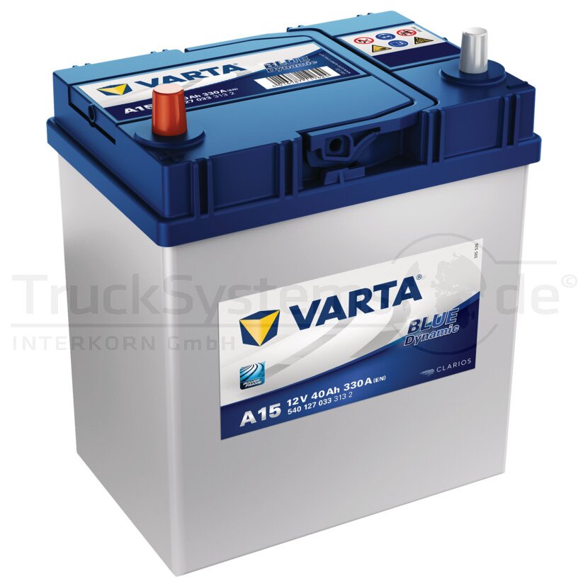 VARTA Batterie 12V 40Ah 5401270333132 BLUE Dynamic 330A - 4016987119624