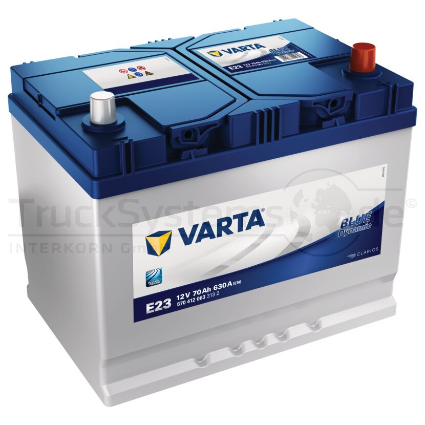 VARTA Batterie 12V 70Ah 5704120633132 BLUE Dynamic 630A - 4016987119693