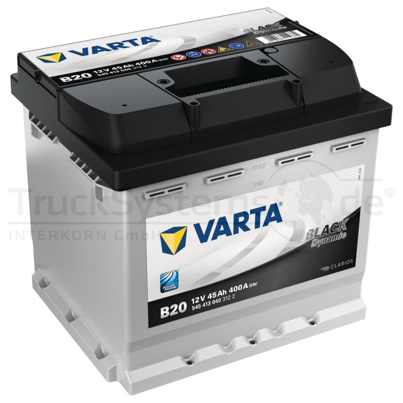 VARTA Batterie 12V 45Ah 5454130403122 BLACK Dynamic 400A  - 4016987119372