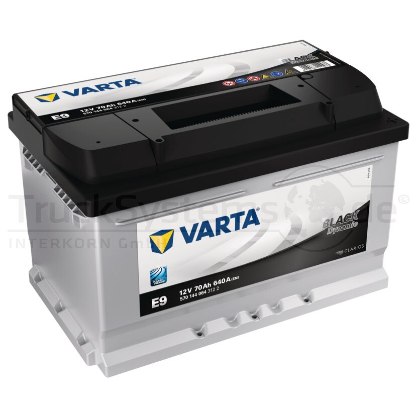 VARTA Batterie 12V 70Ah 5701440643122 BLACK Dynamic 640A 5701440643122