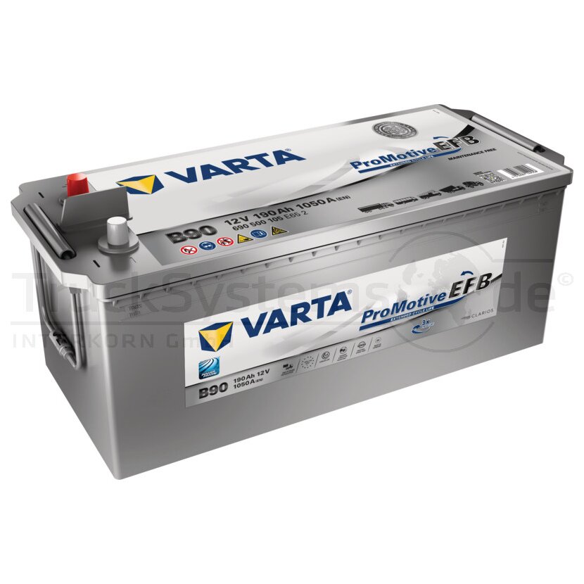 VARTA Batterie  12V 190Ah 690500105E652 EFB 1050A - 4016987149058