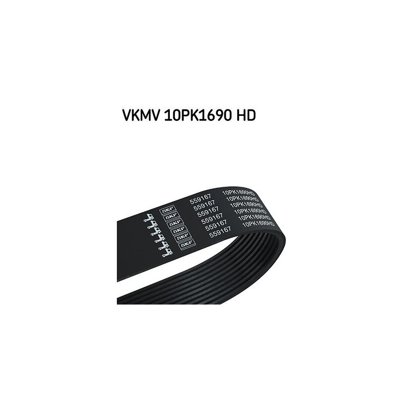 SKF Keilrippenriemen VKMV 10PK1690 HD - VKMV10PK1690HD für 981390