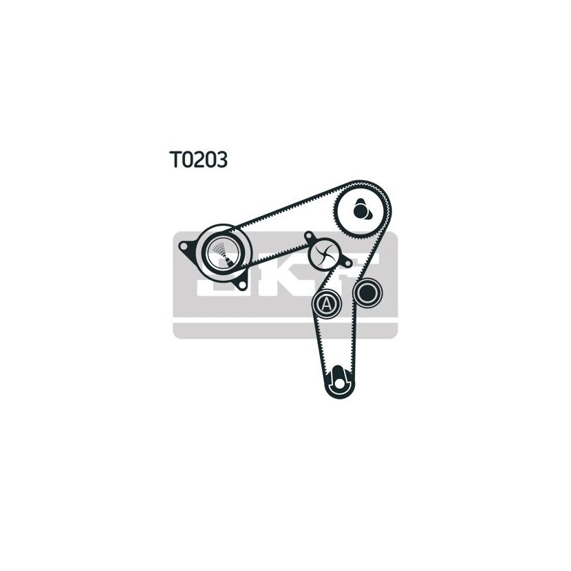 SKF Wasserpumpe + Zahnriemensatz VKMC 02191-2 - VKMC021912 für 46345839