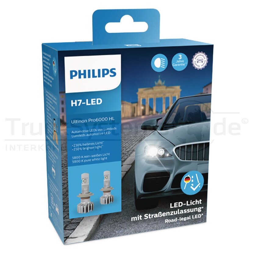PHILIPS H7 - LED Ultinon Pro6000 HL 12 Volt - 11972U6000X2