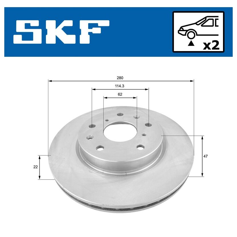 SKF Bremsscheibe VKBD 80100 V2 - VKBD80100V2 für 71742850