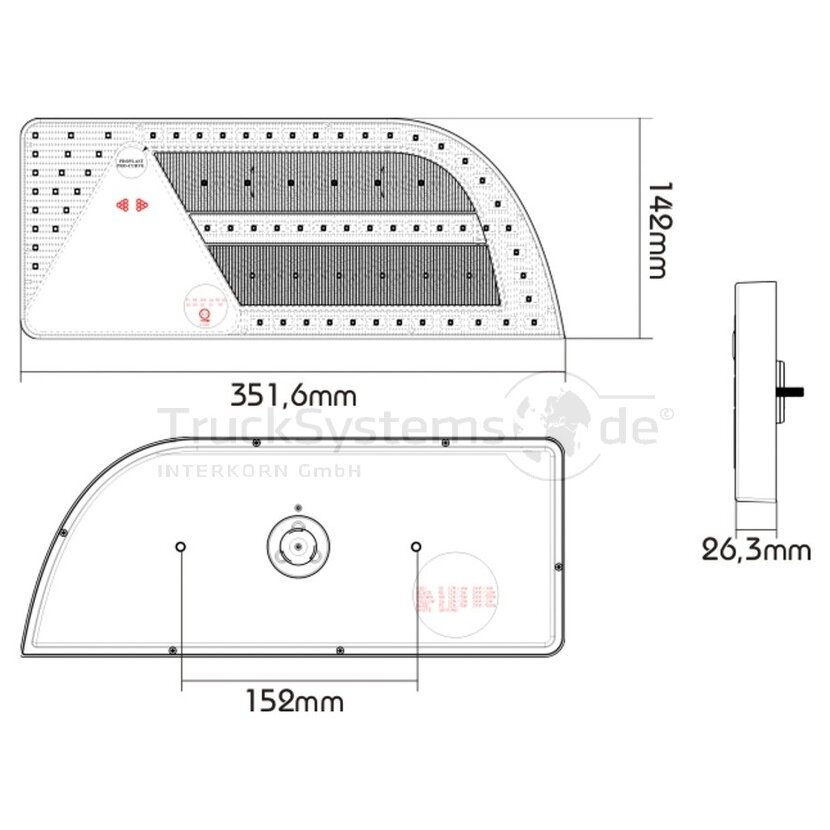 PROPLAST LED Heckleuchte PRO-CURVE 40292012